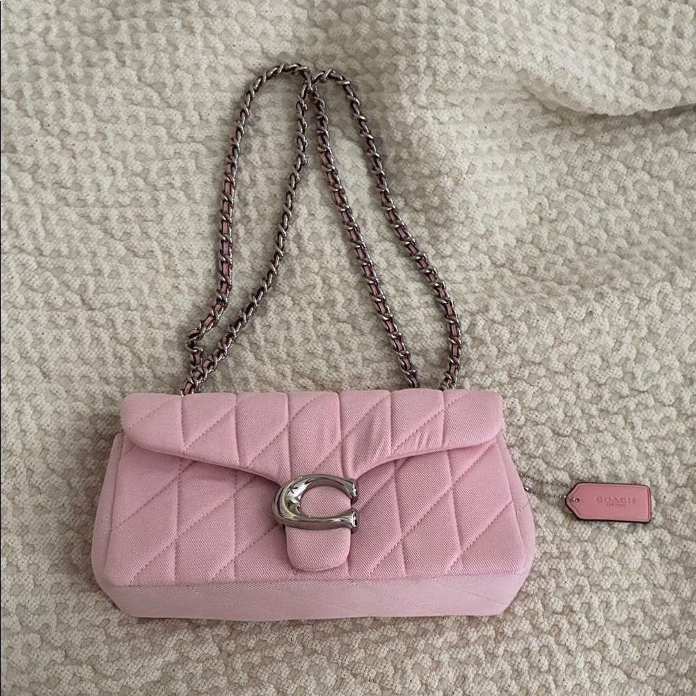 Coach Pink Quilted Shoulder Bag
